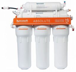 Фильтр обратного осмоса Ecosoft Absolute с минерализатором, 75 гал/сут, дренаж 1:1, двойной кран модерн (MO675MECO) от производителя Ecosoft