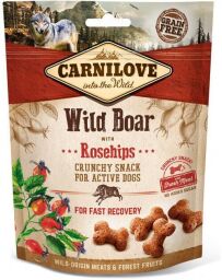 Ласощі для собак Carnilove Crunchy Snack Wild Boar with Rosehip (з диким кабаном і шипшиною) 200 г (100407/7298) від виробника Carnilove