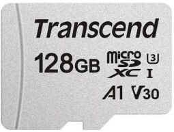 Карта пам'яті Transcend microSD 128GB C10 UHS-I R100/W40MB/s + SD