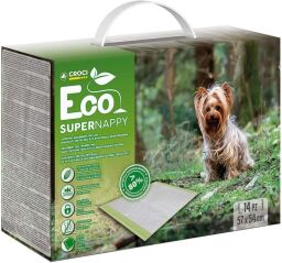 Одноразові пелюшки для собак 57*54 см Croci Super nappy Eco 14 шт/уп (біорозкладні)