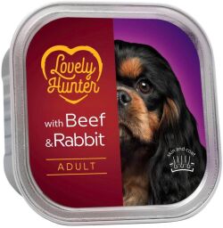 Вологий корм для дорослих собак з яловичиною та кроликом Lovely Hunter Adult Beef and Rabbit 150 г