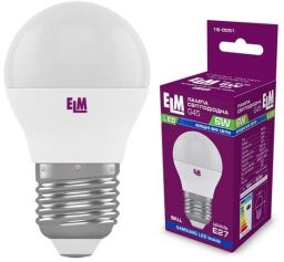 Лампа світлодіодна куля ELM 6W E27 4000K (18-0051) від виробника ELM