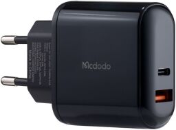 МЗП McDodo Chocolate Series Digital Display 20W PD + QC3.0 Charger ( EU plug ) CH-7170 Black