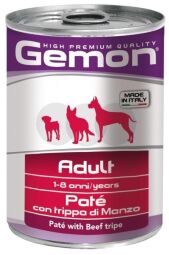 Влажный корм Gemon Dog Adult паштет с говяжьим рубцом для собак всех пород 400 г (8009470387804) от производителя GEMON