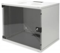 Шкаф DIGITUS 19", 9U, 540x400 мм, SOHO, стеклянная дверь, 60кг максимально, серый (DN-1909-U-S-1) от производителя Digitus