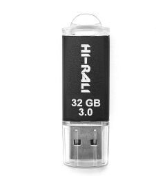 Флеш-накопичувач USB3.0 32GB Hi-Rali Rocket Series Black (HI-32GB3VCBK) від виробника Hi-Rali