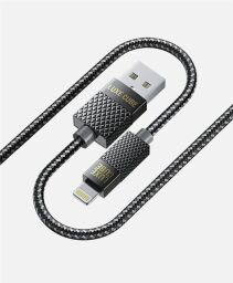 Кабель Luxe Cube Premium USB - Lightning (M/M), 1 м, серый (9780201379648)