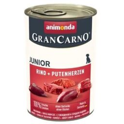 Консерва Animonda GranCarno Junior Beef + Turkey hearts для цуценят, з яловичиною та сердечками індички - 400 (г)
