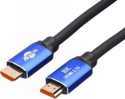 Кабель ATcom HDMI - HDMI V 2.1 (M/M), Real 8K 48Gbps, 10 м, чорний/синій (88810) від виробника Atcom