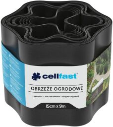Лента газонная Cellfast, бордюрная, волнистая, 15смх9м, черный (30-032H) от производителя Cellfast