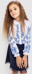 Блузка ошатна для дівчаток AGER, колір біло-синій, 172R026-1