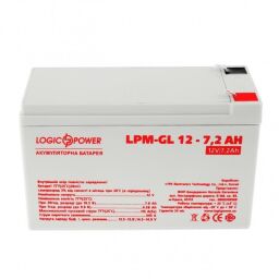 Акумуляторна батарея LogicPower 12V 7.2AH (LPM-GL 12 - 7.2 AH) GEL (LP6561) від виробника LogicPower