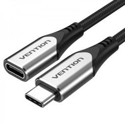 Удлинитель Vention Type-C USB - USB Type-C (M/F), 1 м, Silver/Black (TABHF) от производителя Vention