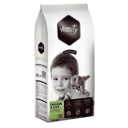 Сухий корм для кошенят, вагітних і годуючих кішок з куркою і рисом Amity Kitten 10 кг (658KIT10KG) від виробника Amity