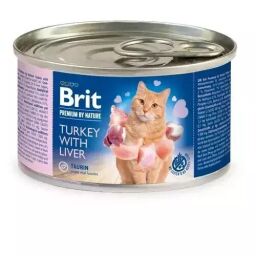 Влажный корм для кошек Brit Premium Turkey & Liver 200 г (паштет с индейкой и печенью) (100619) от производителя Brit Premium