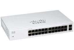 Комутатор Cisco CBS110 Unmanaged 24-port GE, 2x1G SFP Shared (CBS110-24T-EU) від виробника Cisco