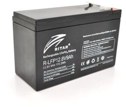 Акумуляторна батарея Ritar 12V 9Ah (R-LFP 12.8V 9Ah/08579) LiFePO4 Black від виробника Ritar
