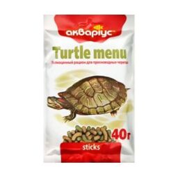 Корм для водоплавних черепах Акваріус Turtle Menu Sticks (плаваючі палички) 40г від виробника Акваріус