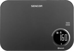 Весы Sencor кухонные, 5кг, подкл. к смартфону, 2хААА, пластик, черный (SKS7078BK) от производителя Sencor