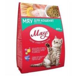 Сухой корм для котят Мяу курица – 300(г) (B1210020) от производителя Мяу!