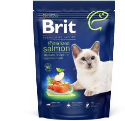 Корм Brit Premium by Nature Cat Sterilized Salmon сухий з лососем для стерилізованих котів 0.8 кг