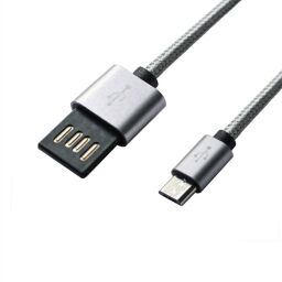 Кабель Grand-X USB - micro USB (M/M), 1 м, Grey (FM02) от производителя Grand-X