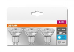 Набор светодиодных ламп 3шт OSRAM LED PAR16 4.3W (350Lm) 4000К GU10 (4058075818415) от производителя Osram