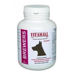 Кормовая добавка VitamAll с пивными дрожжами и чесноком, для крупных собак, 90 табл/180 г (53493) от производителя Vitamall