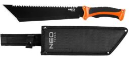 Мачете Neo Tools Full Tang, 400мм, лезвие 255мм, рукоятка ABS+TPR, пила на обухе, чехол (63-117) от производителя Neo Tools