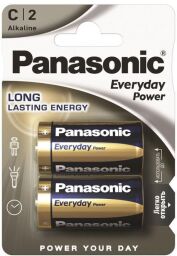 Батарейка Panasonic EVERYDAY POWER щелочная C(LR14) блистер, 2 шт. (LR14REE/2BR) от производителя Panasonic
