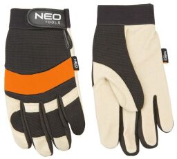 Перчатки рабочие NEO, свиная кожа, неопрен, фиксация запястья, р.10 (97-606) от производителя Neo Tools