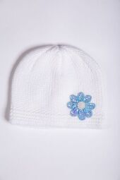 Дитяча шапка AGER, молочно-блакитного кольору з пайєтками, 167R7802