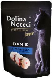 Dolina Noteci Premium Danie паучі для кошенят 85 г х 10 шт (тріска та сардина)