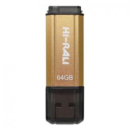 Флеш-накопичувач USB 64GB Hi-Rali Stark Series Gold (HI-64GBSTGD) від виробника Hi-Rali