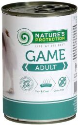 Вологий корм для дорослих собак усіх порід з дичиною nature's Protection Adult Game 800г
