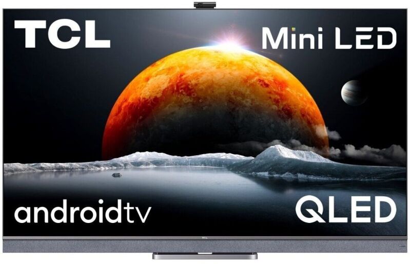 Телевізор 55" TCL Mini LED 4K 100Hz Smart, Android TV, Silver, ONKYO sound (55C825)
