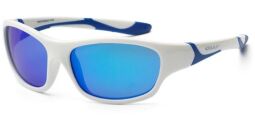 Детские солнцезащитные очки Koolsun бело-голубые серии Sport (Размер: 6+) (KS-SPWHSH006) от производителя Koolsun