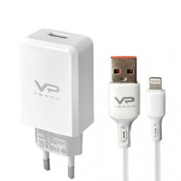 Мережеве зарядне Veron VR-C13Q (Lightning) 3.0A (18W) Білий (ts000072603000022132) від виробника Veron