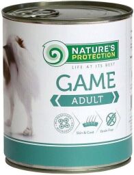 Влажный корм для взрослых собак всех пород с дичью Nature's Protection Adult Game 400 г (KIK45093) от производителя Natures Protection
