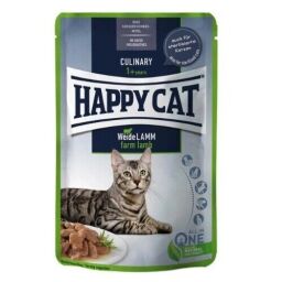 Вологий корм для дорослих кішок Happy Cat Culinary Weide Lamm шматочки в соусі, з ягня 85 г