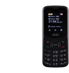 Мобільний телефон 2E E180 2023 1.77" 2SIM, 1000mAh, Чорний (688130251044) від виробника 2E