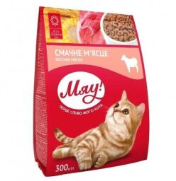 Сухий корм для дорослих котів Мяу з м'ясом - 11 (кг) (B1240102) від виробника Мяу!