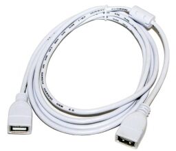 Кабель Atcom USB - USB V 2.0 (F/F), 1.8 м, белый (15647) от производителя Atcom