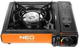 Плитка газова портативна Neo Tools, 2.1кВт, п’єзорозпал, 150г/год, кейс (20-050) від виробника Neo Tools