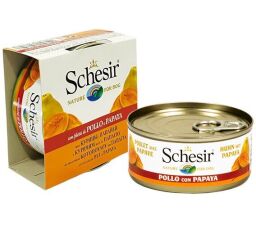 Корм Schesir Chicken Papaya Can вологий з куркою та папаєю 150 гр (8005852613707) від виробника Schesir