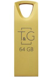 Флэш-накопитель USB 64GB T&G 117 Metal Series Gold (TG117GD-64G) от производителя T&G
