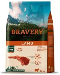 Сухой корм BRAVERY Lamb Large/Medium Adult, для дор.собак средних и больших пород, с ягненком 4kg (2253 BR LAMB ADUL  L_ 4KG) от производителя Bravery