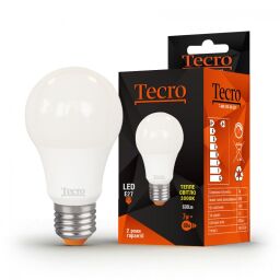 Лампа світлодіодна Tecro 7W E27 3000K (T-A60-7W-3K-E27) від виробника Tecro