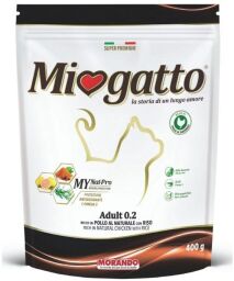 Корм Morando Miogatto Adult Chicken and Rice сухий з куркою для дорослих котів 0.4 кг (8007520086011) від виробника Morando