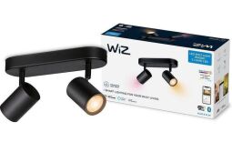 Светильник точечный накладной умный WiZ IMAGEO Spots, 2х5W, 2200-6500K, RGB, Wi-Fi, черный (929002659101) от производителя WiZ
